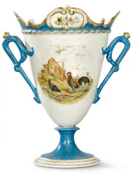 Lote 1084: Jarrón Luis XVI de la Fábrica de porcelana de París, manufactura  du Comte d'Artois,