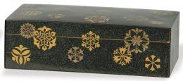Lote 1391
Caja de te china en laca negra con decoración dorada, Dinastía Qing ff. S. XIX.