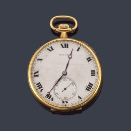 Lote 2490: MOVADO nº 0664126, reloj lepín con caja en oro amarillo de 18 K.