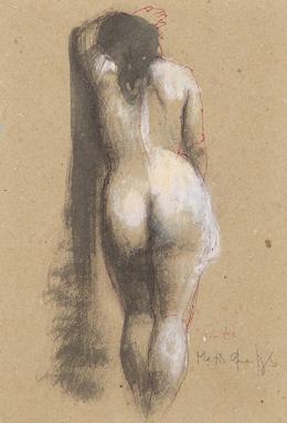 Lote 532: MATÍAS QUETGLAS - Desnudo de espaldas