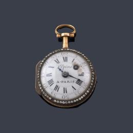 Lote 2519: L´EPINE, reloj lepine de colgar en oro rosa de 18K.