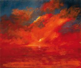 Lote 547: BETSY WESTENDORP DE BRIAS - Atardecer en rojos