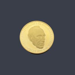 Lote 2684
Moneda conmemorativa Premio Nobel de Severo Ochoa en oro de 22 K.