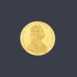 Lote 2711
Moneda de 4 coronas Francisco I en oro de 22 K.
