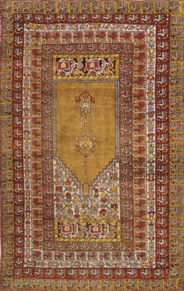 Lote 1436: Alfombra de oración en lana diseño Shirvan.