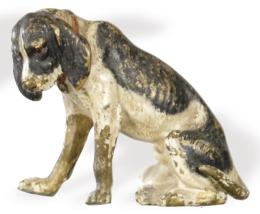 Lote 1441: "Perro Sentado" en bronce policromado,Viena h. 1900.