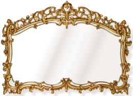 Lote 1473: Marco de espejo estilo Luis XV en madera tallado, calado y dorado.
S. XX