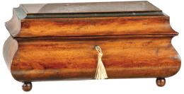 Lote 1496: Caja costurero isabelina de madera de caoba, España S. XIX.