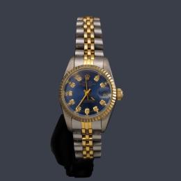 Lote 2583<br>ROLEX Oyster Perpetual  DateJust Lady con caja y brazalete en acero y oro.