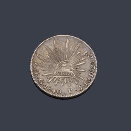 Lote 2624: Moneda República de  Mexico 1840 en plata.