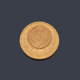 Lote 2627: Moneda 20 pesos Mexicanos en oro de 22 K.