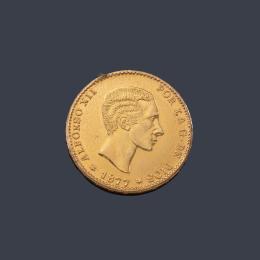 Lote 2631: Alfonso XII 25 pesetas 1877 MHM