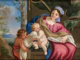 Lote 49: ESCUELA ITALIANA FNS. S. XVII - Virgen con el Niño y San Juanito
