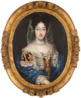 Lote 70: ATRIBUIDO A JAN VAN KESSEL II - Retrato de Maria Luisa de Orleans, reina de España