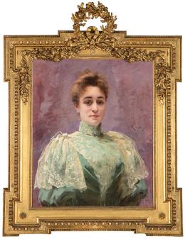 Lote 0109<br>RAIMUNDO DE MADRAZO Y GARRETA - Retrato de Sofía Kuntz Rambaud