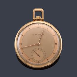 Lote 2508: PATEK PHILIPPE lepin con caja en oro rosa de 18 K