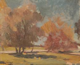 Lote 321: JUAN BAUTISTA PORCAR - Paisaje en otoño