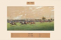 Lote 39: JOHNNY AUDY - Prix de Jockey, Chantilly 25 Mai 1862 (Souvenir par Caravan et Emilia a M. Julien Robin)