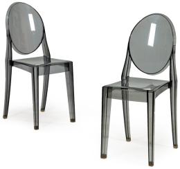 Lote 1313<br>Philippe Starck (1949) para Kartell<br>Pareja de sillas Victoria Ghost realizada en inyección de policarbonato ahumado en un solo molde. Con marca.