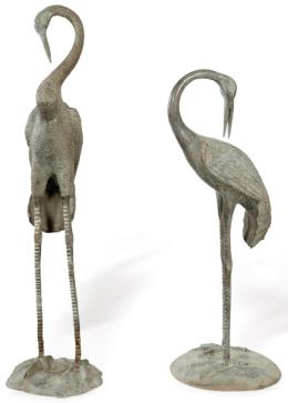 Lote 1441: Pareja de garzas de bronce