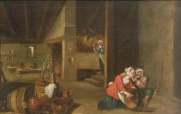 Lote 137: SEGUIDOR DE DAVID TENIERS, S.XVII - Escena de taberna