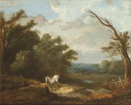 Lote 21: ATRIBUIDO A RICHARD WILSON - Paisaje con caballo