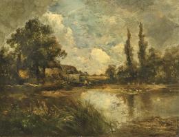 Lote 44: SEGUIDOR DE JOHN CONSTABLE S. XIX - Paisaje