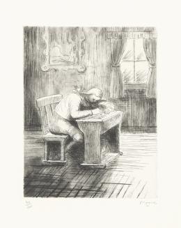 Lote 572: HENRY MOORE - Girl Doing Homework III