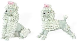 Lote 118: Pareja de figuras de spaguetti poodle en porcelana Bone China Alton diseñado por Doris Dawson.