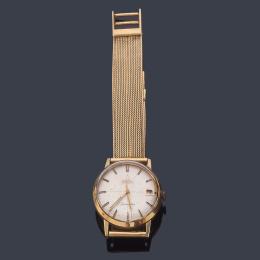 Lote 2512: OMEGA Seamaster de caballero con caja y brazalete en oro rosa de 18 K.