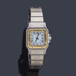 Lote 2532: Reloj Cartier Santos sra. acero y oro