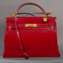 Lote 2574: HERMÈS<br>Bolso 'KELLY HERMÈS' retourne 32.