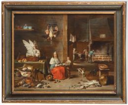 Lote 211: TALLER DE DAVID TENIERS II S. XVII - Escena de cocina