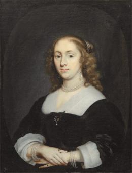 Lote 278: CORNELIS JANSSENS VAN CEULEN - Retrato de noble dama nerlandesa c. 1640-1660