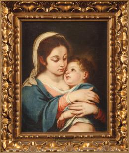 Lote 329: COPIA DE BARTOLOMÉ ESTEBAN MURILLO S. XIX - Virgen con el Niño