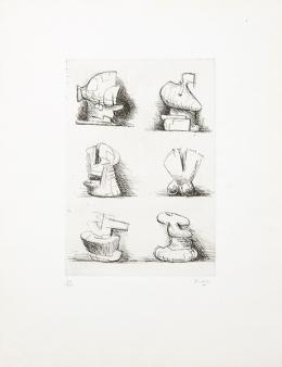 Lote 1262: HENRY MOORE - Six Sculpture Motives