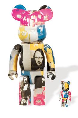 Lote 1289: MEDICOM TOY - Bearbrick Andy Warhol (400% & 100%)