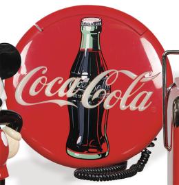 Lote 1560: Teléfono Coca-Cola de colgar o de mesa de Coca-Cola Brand Telephone 1997.