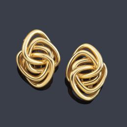 Lote 2290<br>Pendientes en oro amarillo de 18K