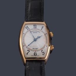 Lote 2613: FRANCK MULLER Big Ben despertador ref. 5850 AL de caballero con caja en oro rosa de 18 K. Con estuche y documentación.