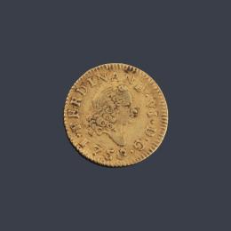 Lote 2692: Fernando VI 1/2 escudo, Madrid 1759 J.