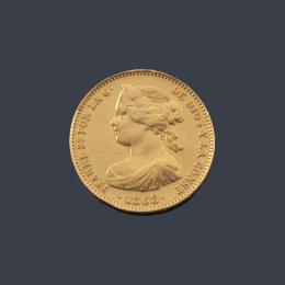 Lote 2695: Isabel II 10 escudos, Madrid 1868