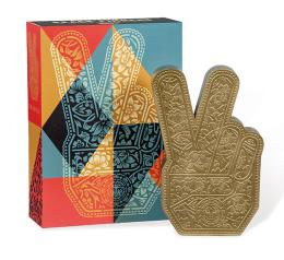 Lote 601: OBEY - Peace Fingers (Gold)