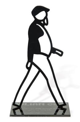 Lote 602: JULIAN OPIE - Male Walker-Black