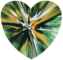 Lote 613: DAMIEN HIRST - Heart Spin Painting