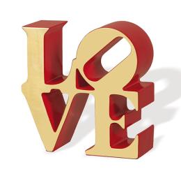 Lote 614: ROBERT INDIANA - Love Red Gold