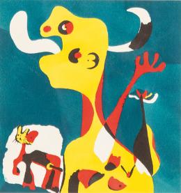 Lote 665: JOAN MIRÓ - Mujer y Perro ante la Luna (El Arte y los artistas españoles desde 1800)