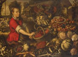 Lote 47: SEGUIDOR DE JOACHIM BEUCKELAER S. XVI-XVII - Escena de mercado