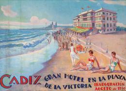 Lote 300: FRANCISCO PRIETO SANTOS - Cádiz. Gran Hotel en la Playa de la Victoria. Inauguración Agosto 1930