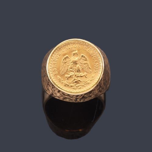 Anillo de discount moneda de oro